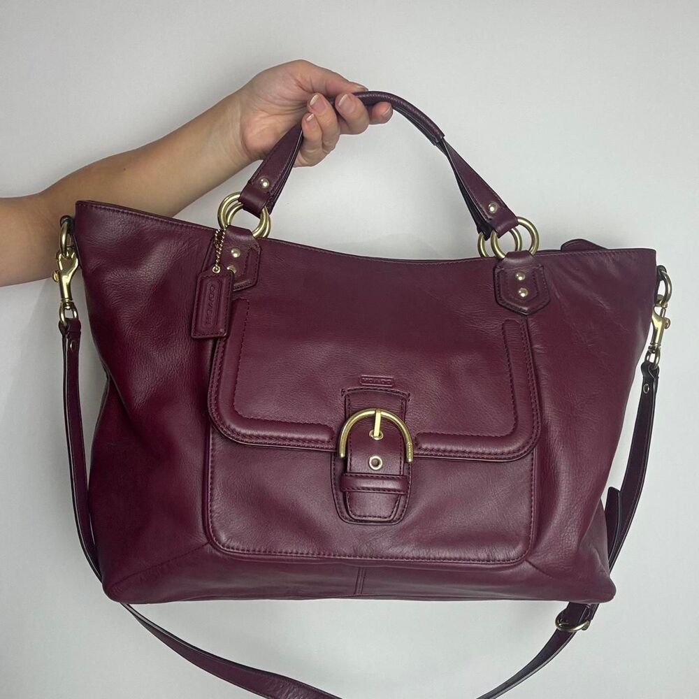 Coach Women's Burgundy and Red Bag